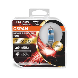 43-00224 | Osram Night Breaker 200 H4-pirnid, +200%, 12 V, 60/55 W, 2 tk