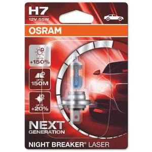 43-1866 | Osram Night Breaker Laser H7-pirn, +150%, 12 V, 55 W