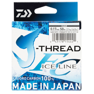 55-13334 | Daiwa J-Thread ICE Fluorocarbon 50 m 0,13 mm läbipaistev talipüüginöör