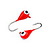 57-0730 | MTX Fishing Pisara kirptirk volfram 3 mm / 0,55 g 2 tk punane silm