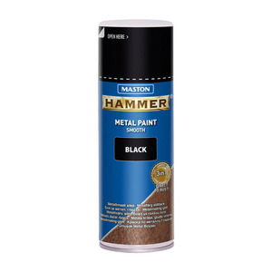 60-00695 | Maston Hammer aerosoolvärv, sile, must, 400 ml