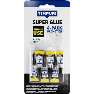 75-01942 | Timpuri Super Glue kiirliim, 6 x 0,5 g