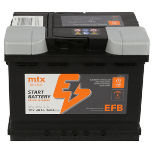 90-01443 | MTX Energy EFB käivitusaku 60 Ah/560 A P242 x L175 x K190