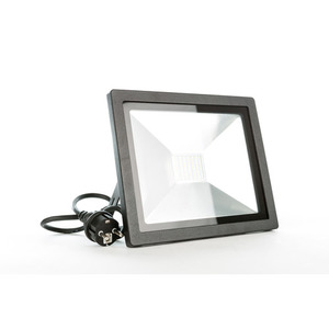 90-01649 | NordLight Slim LED-prožektor, 30 W, 3000 lm, 4500 K, must