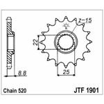 98-17891 | JT eesmine ketiratas KTM 250-620cc z15 (JTF1901.15SC)