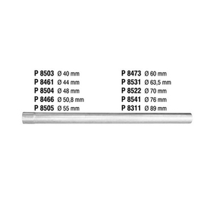 14-8701 | ø45 mm toru 1 m (1-3/4")