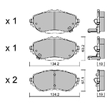 22-0678 | Esipiduriklotside komplekt Auris E18 / Corolla 