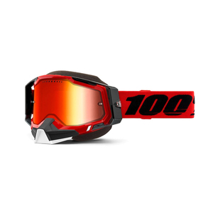 40-15034 | 100% Racecraft 2 Red mootorsaaniprillid, punane peegelklaas