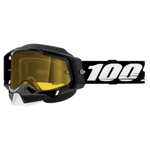 40-18695 | 100% Racecraft 2 black mootorsaaniprillid, kollane klaas