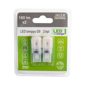 43-00157 | LED-lamp, G9, 2 W, 3000 K, 170 lm, 2 tk