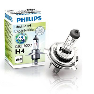 43-1012 | Philips LongLife EcoVision H4-autopirn, 12 V, 60/55 W