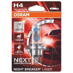 43-1865 | Osram Night Breaker Laser H4-pirn +150% 12 V / 60/55 W