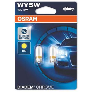 43-2399 | Osram Diadem Chrome klaassokliga pirnid, 2 tk,  12 V WY5W/T10