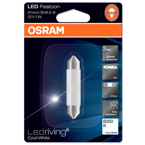 43-3117 | Osram LED-pirn 6000K 12V SV8.5 41 mm, EI SOBI TEELIIKLUSESSE