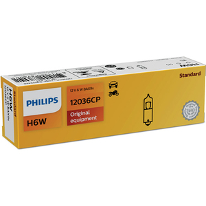 43-4496 | Philips BAX9s pirn 12 V 6 W H6W Halogen 10 tk