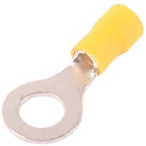 48-7108 | Rõngasklemm 8 mm avaga, kollane, 10 tk