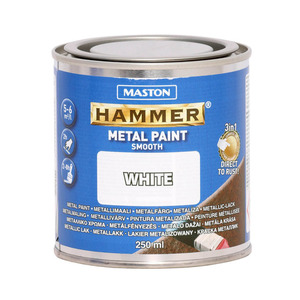 60-00584 | Hammer metallikaitsevärv, sile, valge, 250 ml