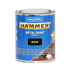 60-00599 | Hammer metallikaitsevärv, sile, must, 750 ml