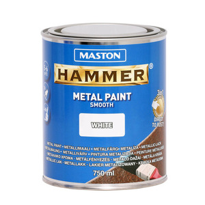 60-00600 | Hammer metallikaitsevärv, sile, valge, 750 ml