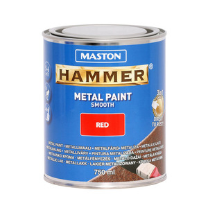 60-00603 | Hammer metallikaitsevärv, sile, punane, 750 ml