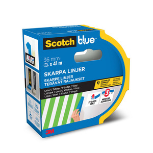 60-0752 | ScotchBlue™ 2093 Sharp Lines maalriteip, 36 mm x 41 m