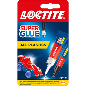 60-6109 | Loctite Super Glue All Plastics plastliim 2 g + 4 ml