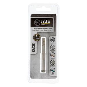 70-04185 | MTX Tools Basic teemantkattega augusaag, 8 mm