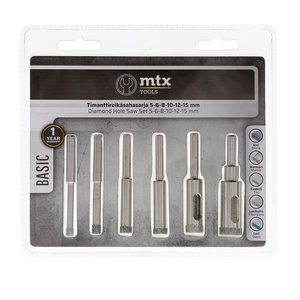 70-04188 | MTX Tools Basic 6-osaline teemantkattega augusaagide komplekt, 5—15 mm