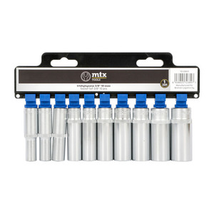70-09511 | MTX Tools Basic 10-osaline padrunikomplekt, pikk, 3/8", 9—19 mm