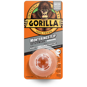 75-00417 | Gorilla HD Mounting Tape kahepoolne paigaldusteip, 25,4 mm, 1,5 m