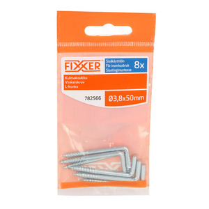 75-01286 | Fixxer® L-konks tsingitud 38 x 50 mm 8 tk