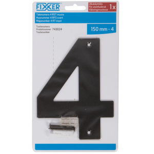 75-01297 | Fixxer® majanumber 4, must, 15 cm