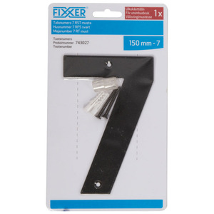 75-01300 | Fixxer® majanumber 7, must, 15 cm
