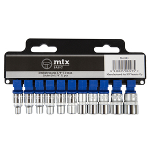 76-2161 | MTX Tools Basic padrunikomplekt, 1/4", 11 osa