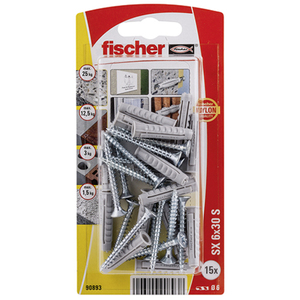 88-4710 | Fischer SX nailontüübel kruviga 6 x 30 mm 15 tk