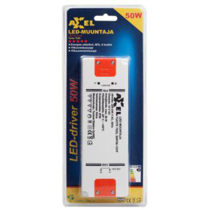 90-00422 | Axxel LED trafo, 220—240 V, 50 W, 12 VDC, IP20