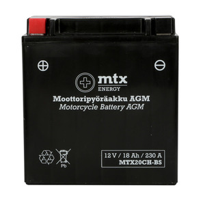90-1090 | MTX Energy AGM-aku 12 V 18 Ah "MTX20CH-BS" (P150 x L87 x K161 mm)
