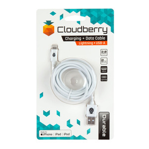 95-01093 | Cloudberry Lightning USB-kaabel 2 m, valge