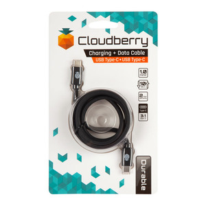 95-01095 | Cloudberry USB Type-C 3.1 - USB Type-C 3.1 kaabel, must, 1 m