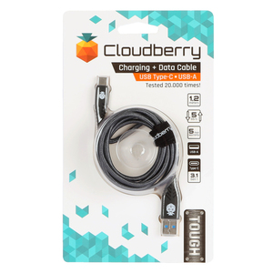 95-01126 | Cloudberry Rugged USB Type-C 3.1 kaabel 1,2 m, hall