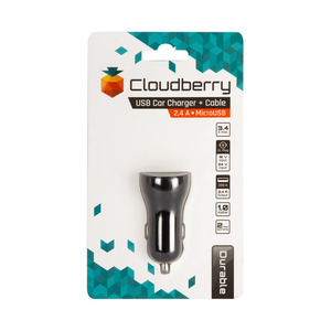 95-01152 | Cloudberry 3,4 A MicroUSB autolaadija 1 x USB 2,4 A