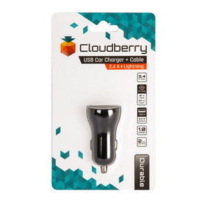 95-01154 | Cloudberry 3,4 A Lightning autolaadija 1 x USB 2,4 A