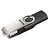 95-01337 | Hama Rotate mälupulk USB 16 GB USB 2.0, 10 MB/s, must/hõbedane