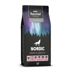 96-00275 | Racinel Nordic Sport & Agility teraviljavaba koerasöök kanaga 12 kg