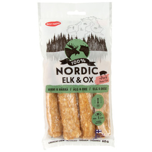 96-01072 | Best Friend Nordic põdra-, härja- ja põrsalihaga närimispulk 60 g 4 tk