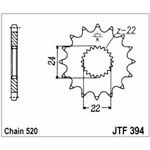 98-17800 | JT eesmine ketiratas Aprilia 125cc z17 (JTF394.17)