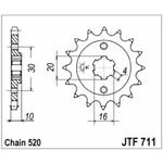 98-17802 | JT eesmine ketiratas Cagiva 125cc z14 (JTF711.14)