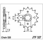 98-17809 | JT eesmine ketiratas Honda 125cc z13 (JTF327.13)