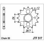 98-17839 | JT eesmine ketiratas Kawasaki 900-1400cc z17 (JTF517.17)