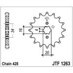 98-17841 | JT eesmine ketiratas Suzuki/Yamaha 125cc z16 (JTF1263.16)